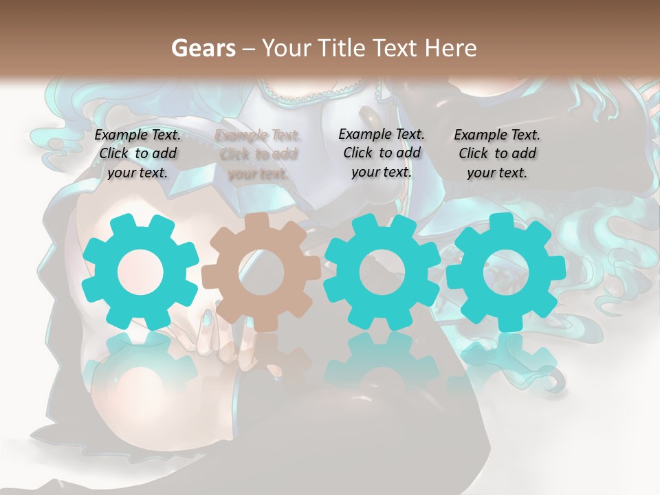 A Woman With Blue Hair And Black Stockings PowerPoint Template