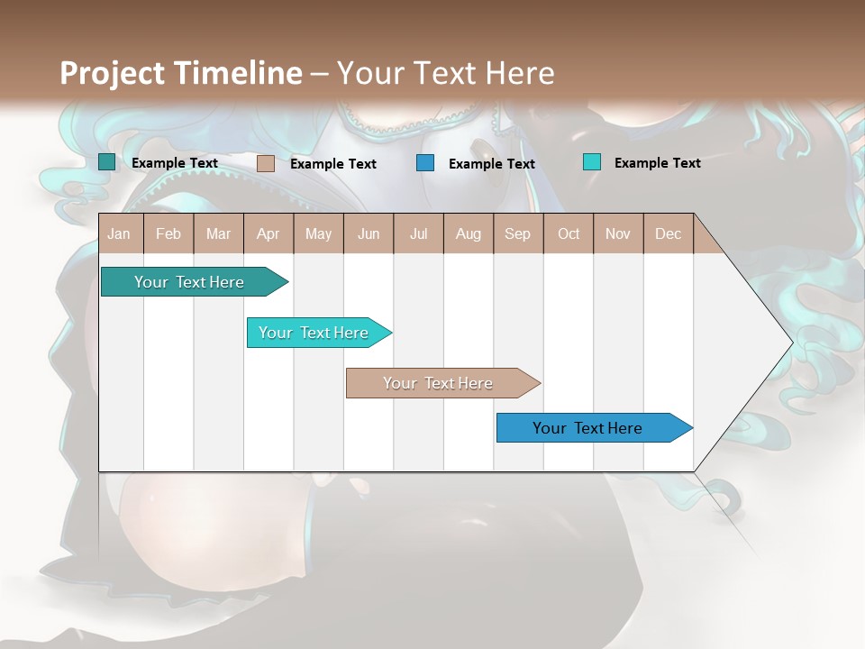 A Woman With Blue Hair And Black Stockings PowerPoint Template