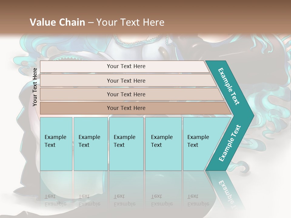 A Woman With Blue Hair And Black Stockings PowerPoint Template