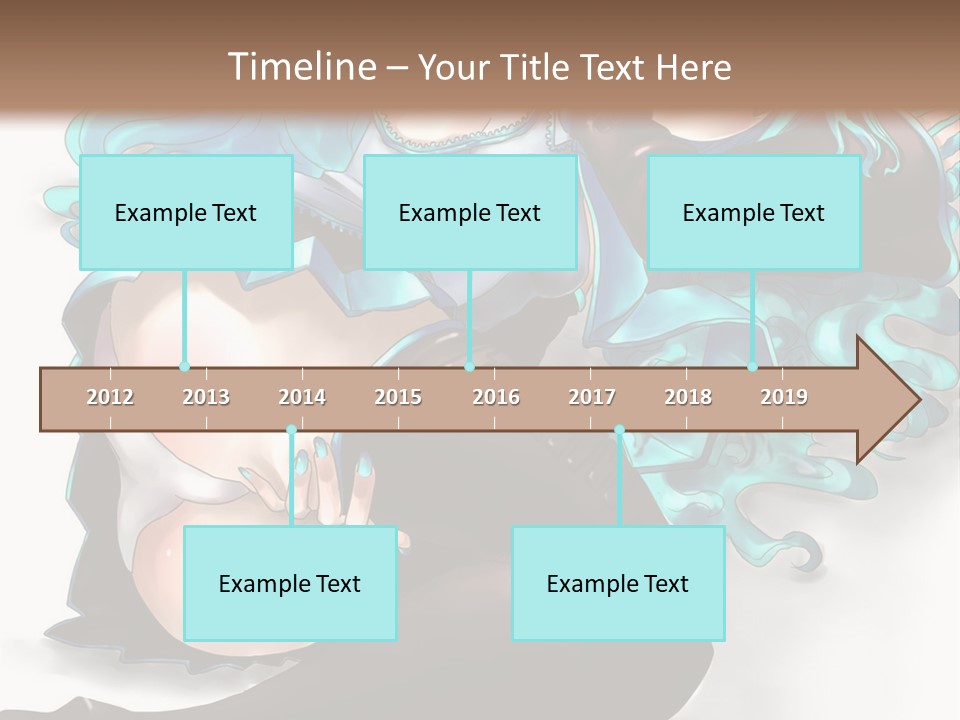 A Woman With Blue Hair And Black Stockings PowerPoint Template