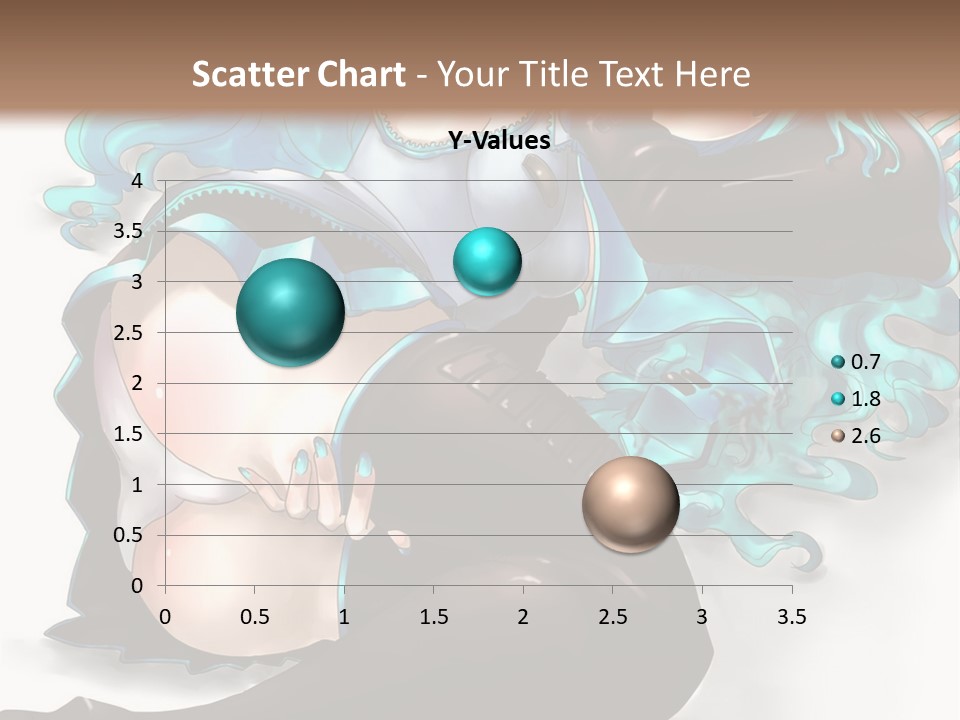 A Woman With Blue Hair And Black Stockings PowerPoint Template