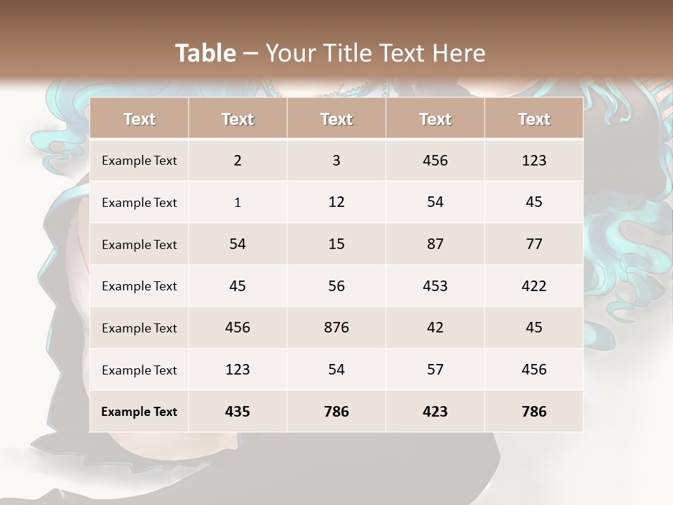 A Woman With Blue Hair And Black Stockings PowerPoint Template