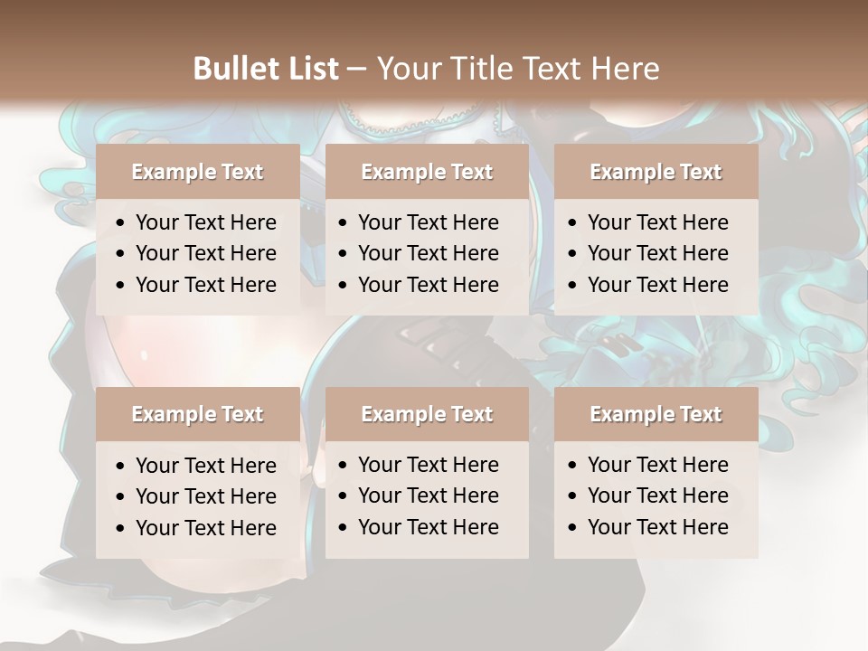 A Woman With Blue Hair And Black Stockings PowerPoint Template