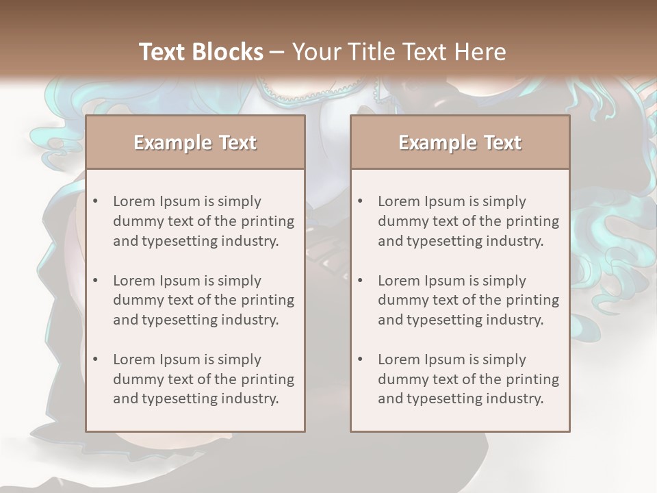 A Woman With Blue Hair And Black Stockings PowerPoint Template