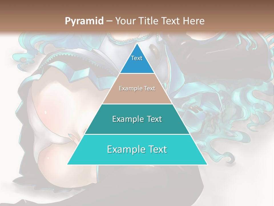 A Woman With Blue Hair And Black Stockings PowerPoint Template