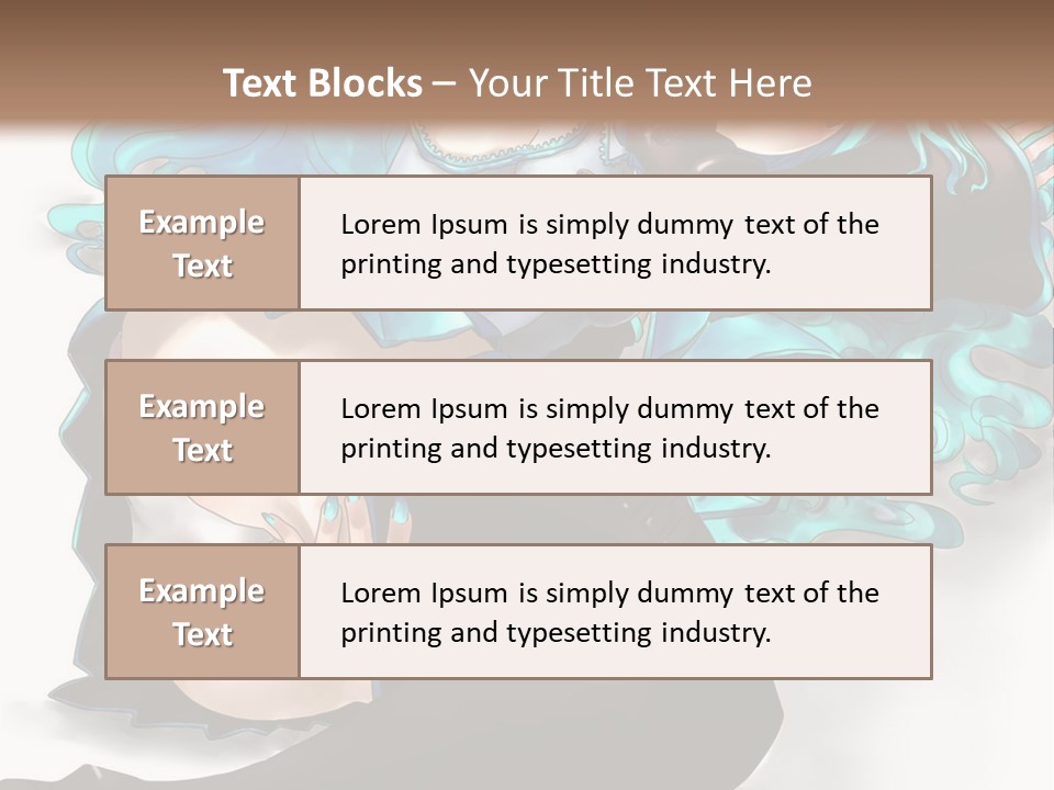 A Woman With Blue Hair And Black Stockings PowerPoint Template