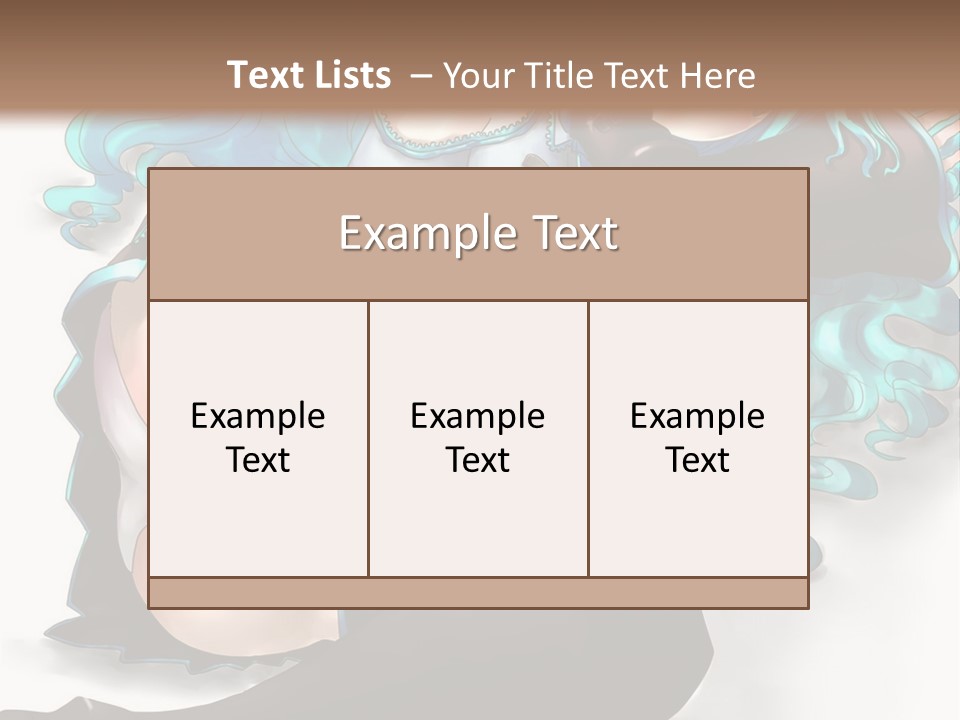 A Woman With Blue Hair And Black Stockings PowerPoint Template