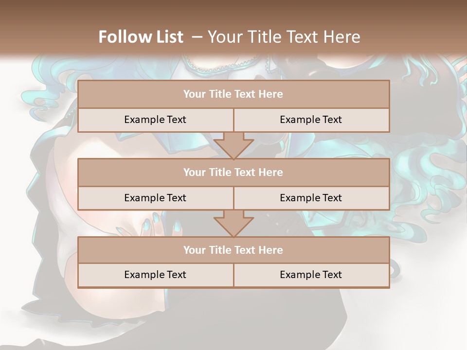 A Woman With Blue Hair And Black Stockings PowerPoint Template