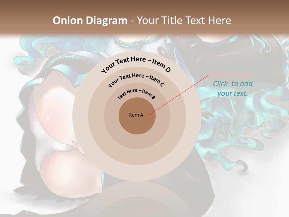 A Woman With Blue Hair And Black Stockings PowerPoint Template