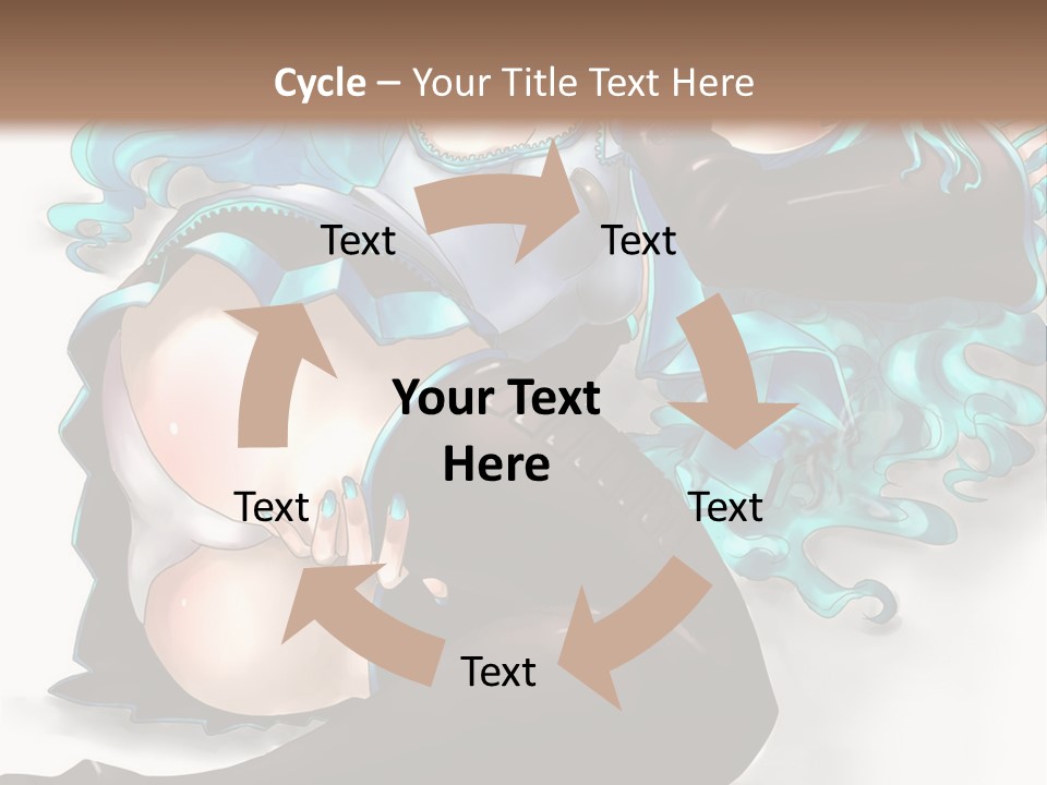 A Woman With Blue Hair And Black Stockings PowerPoint Template