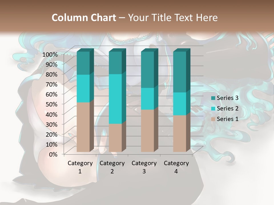 A Woman With Blue Hair And Black Stockings PowerPoint Template