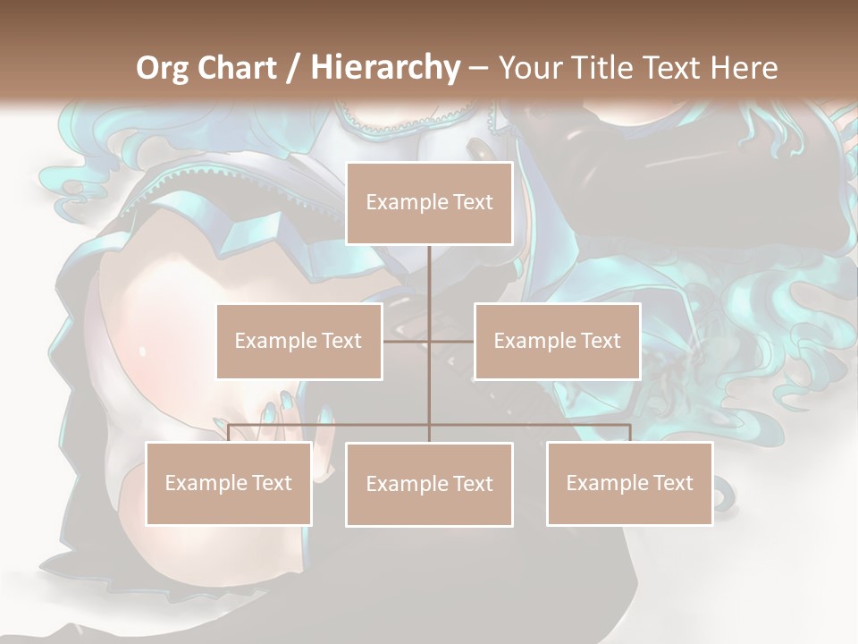 A Woman With Blue Hair And Black Stockings PowerPoint Template