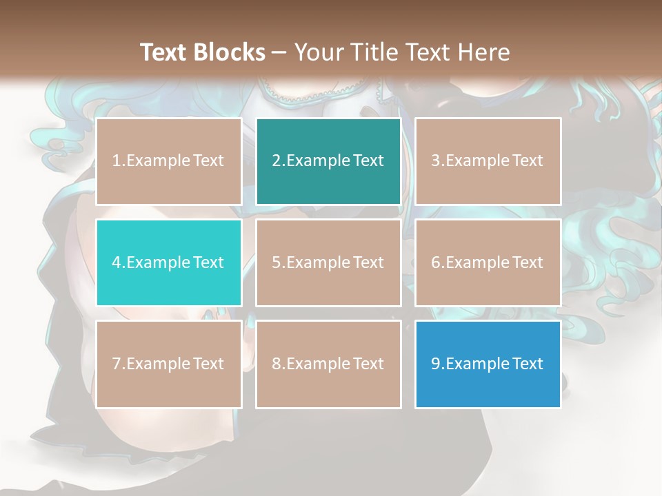 A Woman With Blue Hair And Black Stockings PowerPoint Template