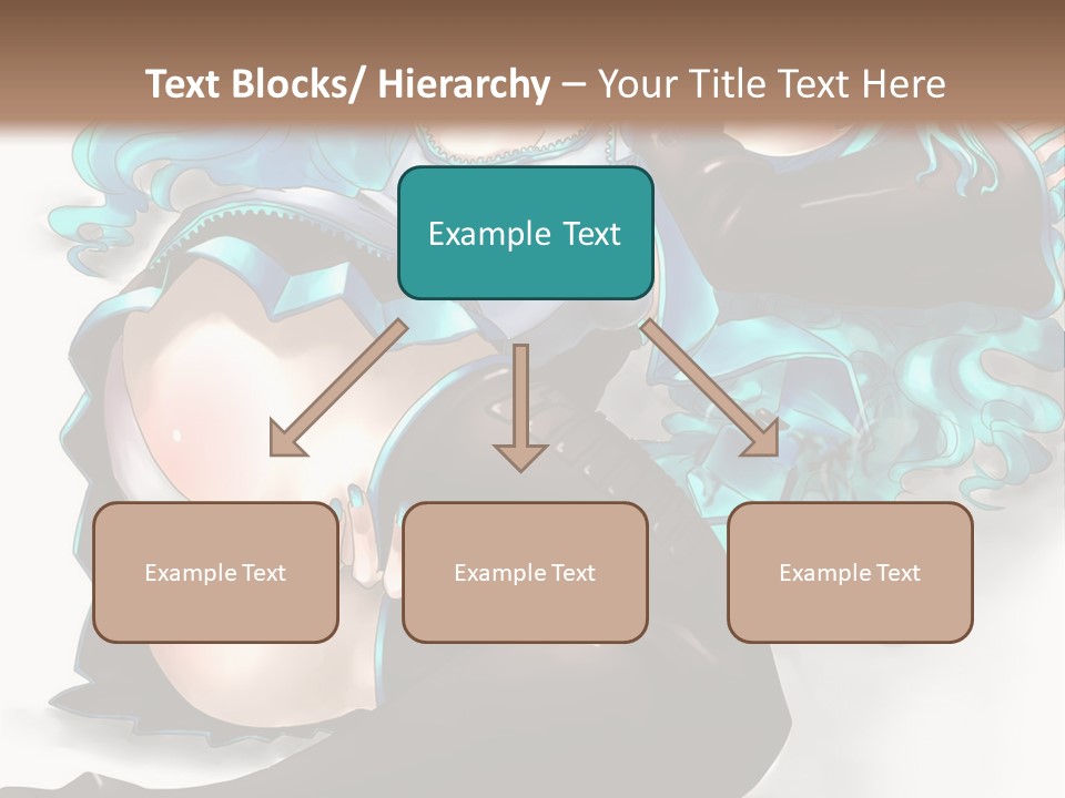 A Woman With Blue Hair And Black Stockings PowerPoint Template