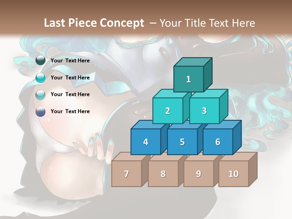 A Woman With Blue Hair And Black Stockings PowerPoint Template