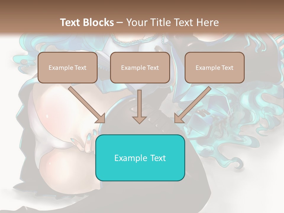 A Woman With Blue Hair And Black Stockings PowerPoint Template