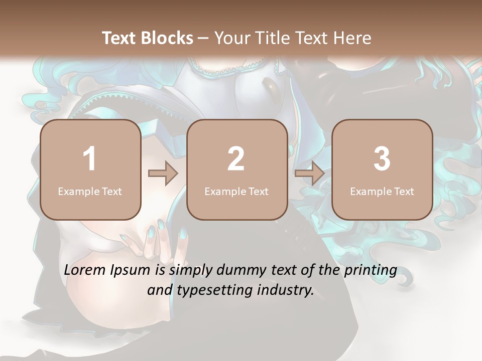 A Woman With Blue Hair And Black Stockings PowerPoint Template