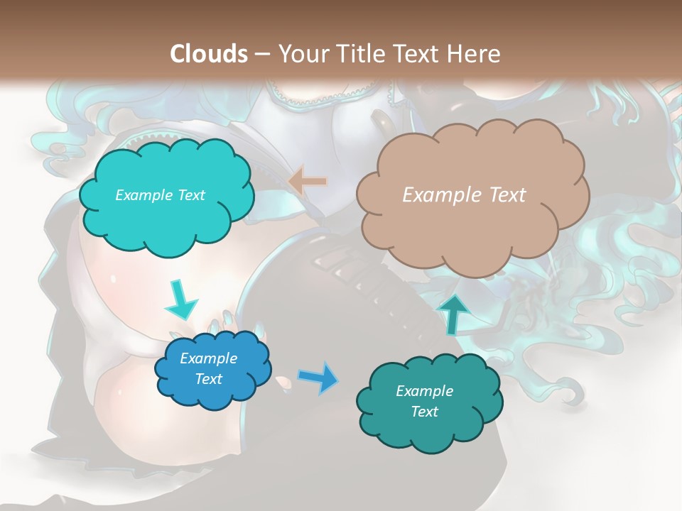 A Woman With Blue Hair And Black Stockings PowerPoint Template