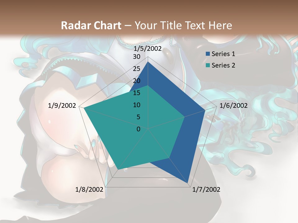 A Woman With Blue Hair And Black Stockings PowerPoint Template