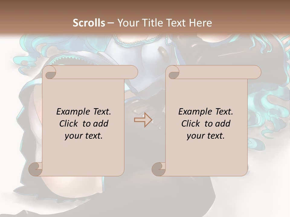 A Woman With Blue Hair And Black Stockings PowerPoint Template