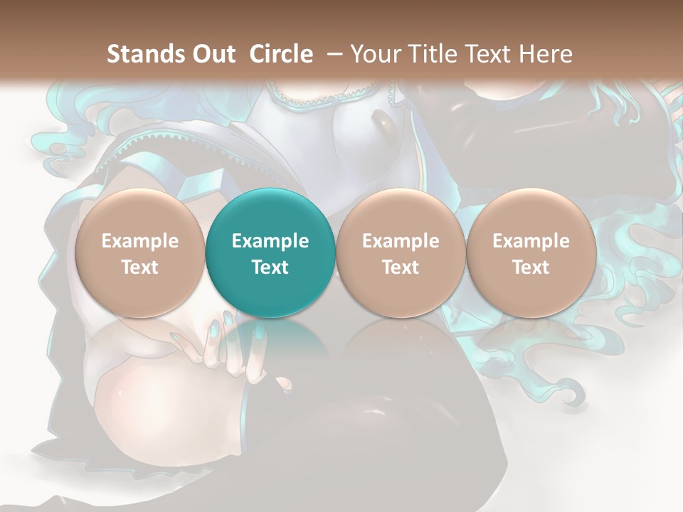 A Woman With Blue Hair And Black Stockings PowerPoint Template