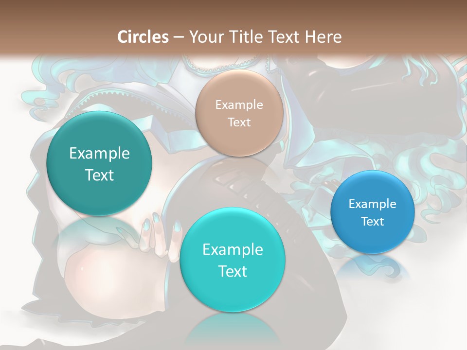 A Woman With Blue Hair And Black Stockings PowerPoint Template