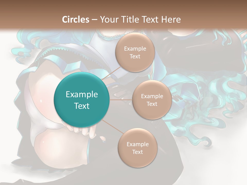 A Woman With Blue Hair And Black Stockings PowerPoint Template