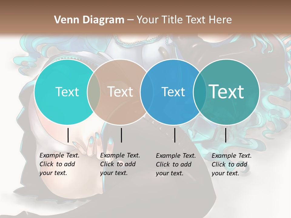 A Woman With Blue Hair And Black Stockings PowerPoint Template