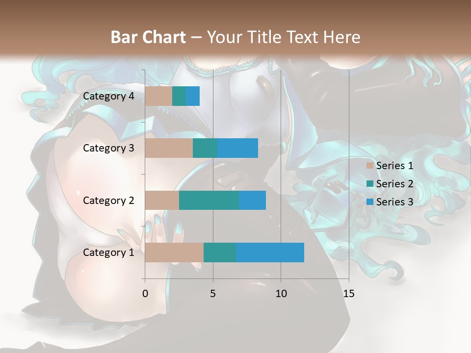 A Woman With Blue Hair And Black Stockings PowerPoint Template