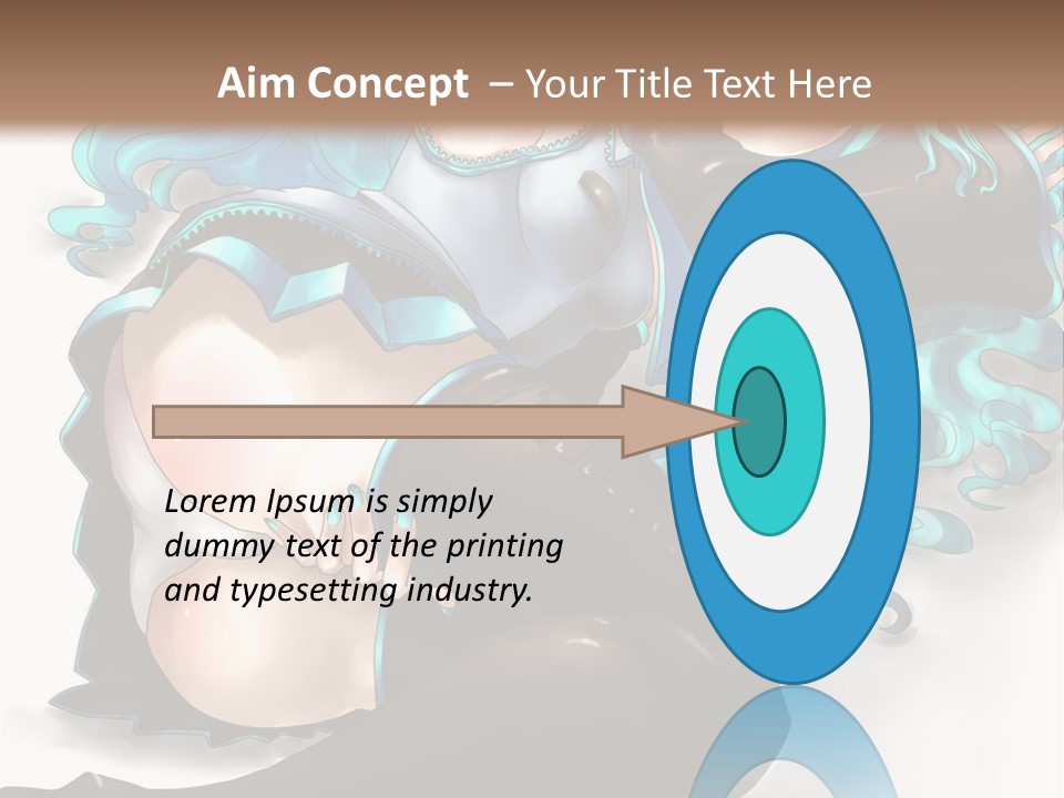 A Woman With Blue Hair And Black Stockings PowerPoint Template