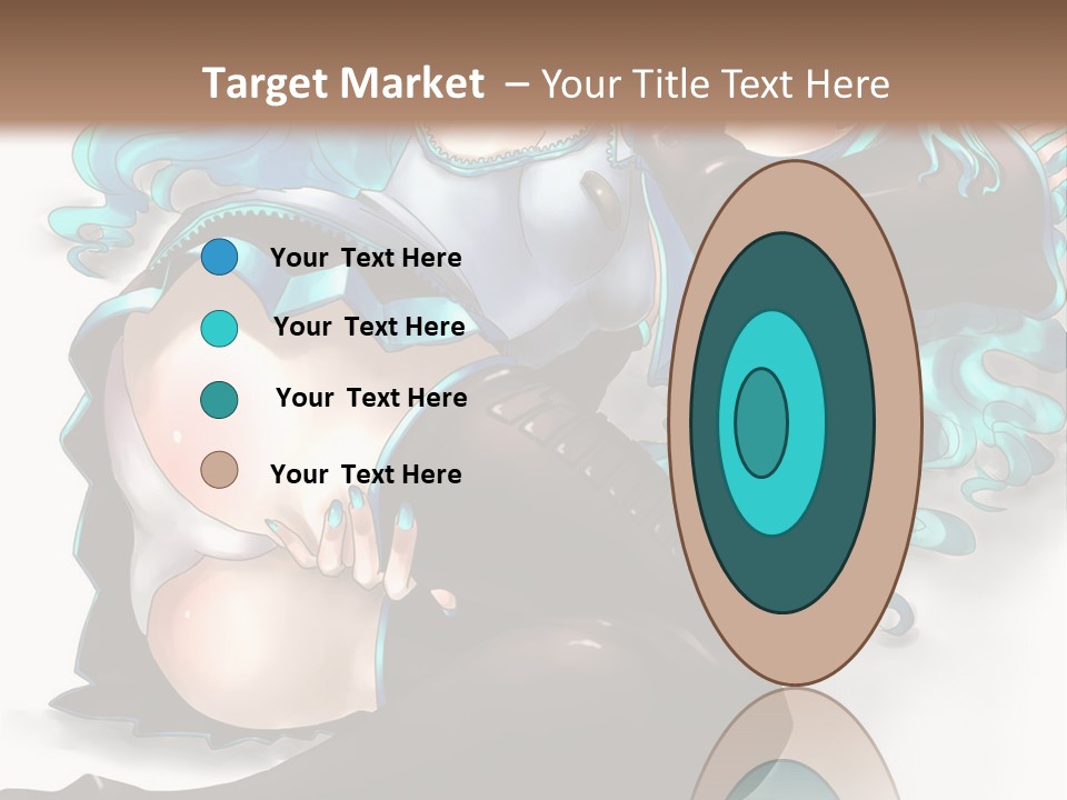 A Woman With Blue Hair And Black Stockings PowerPoint Template