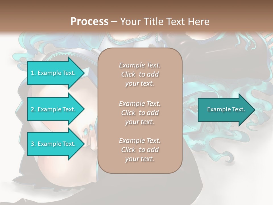 A Woman With Blue Hair And Black Stockings PowerPoint Template