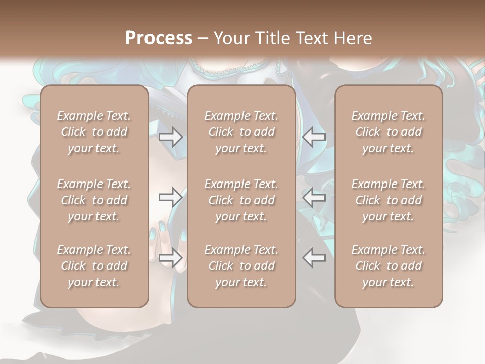 A Woman With Blue Hair And Black Stockings PowerPoint Template