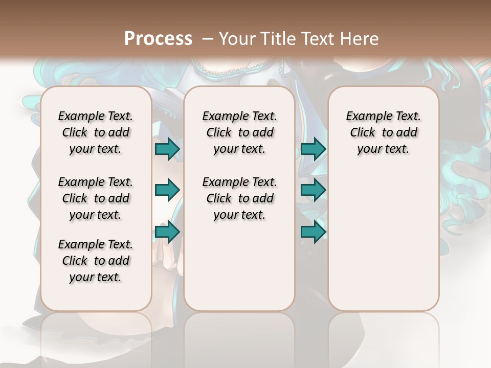 A Woman With Blue Hair And Black Stockings PowerPoint Template