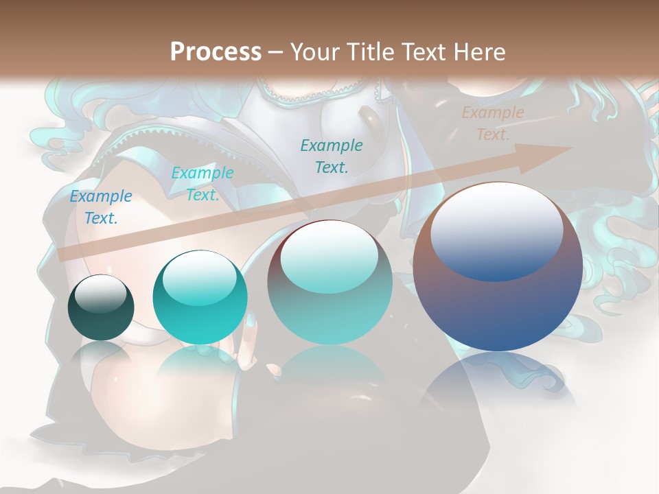 A Woman With Blue Hair And Black Stockings PowerPoint Template