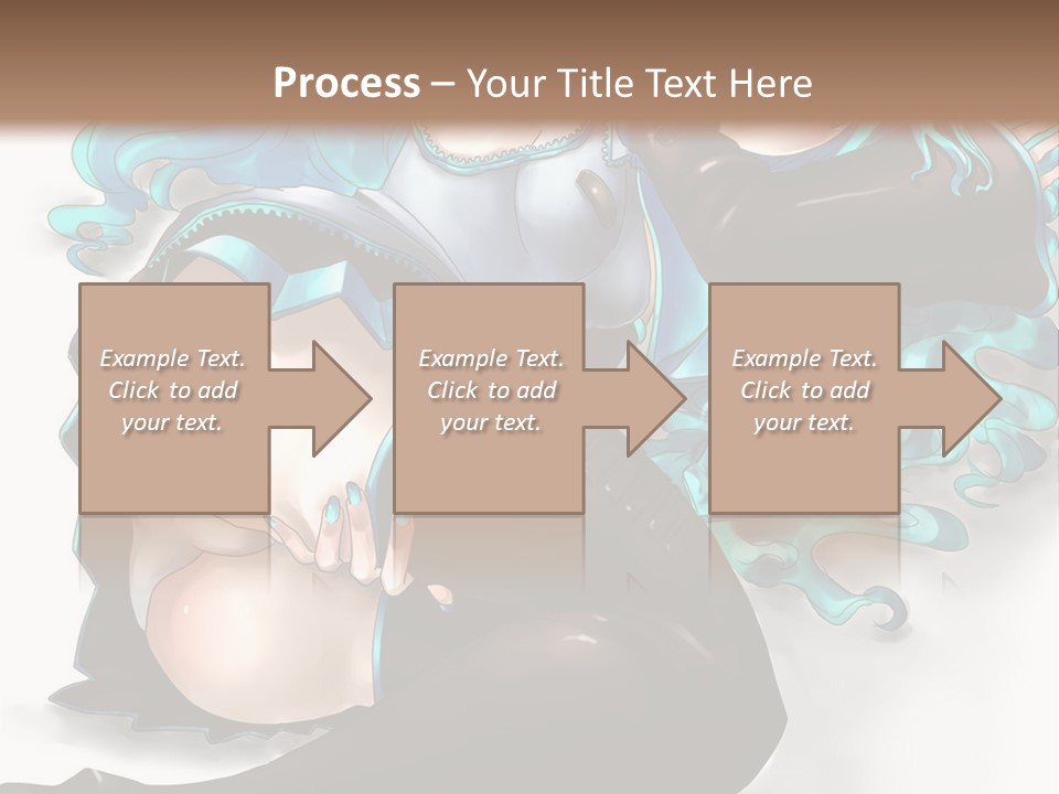 A Woman With Blue Hair And Black Stockings PowerPoint Template