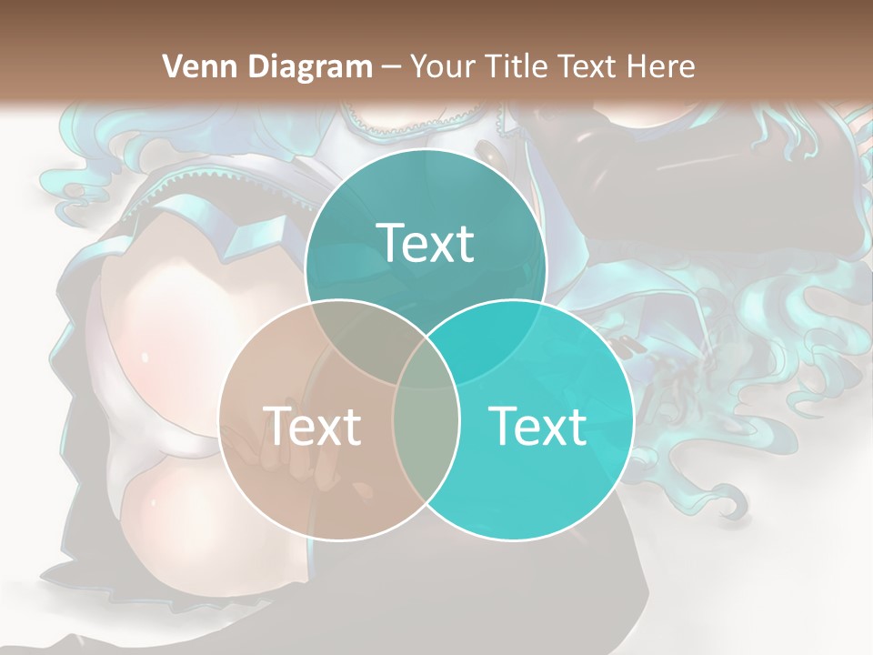 A Woman With Blue Hair And Black Stockings PowerPoint Template