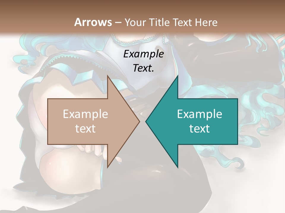 A Woman With Blue Hair And Black Stockings PowerPoint Template