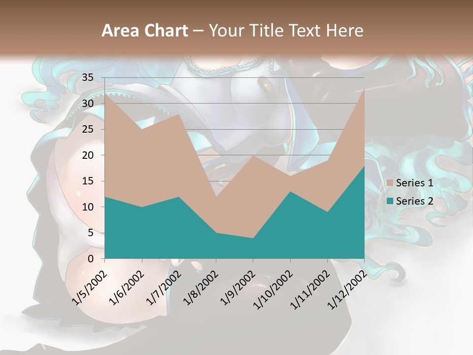 A Woman With Blue Hair And Black Stockings PowerPoint Template