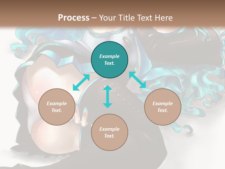 A Woman With Blue Hair And Black Stockings PowerPoint Template