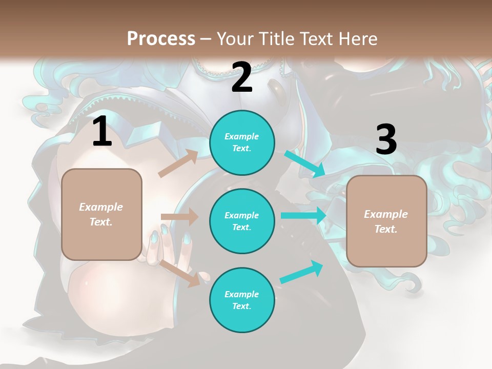 A Woman With Blue Hair And Black Stockings PowerPoint Template