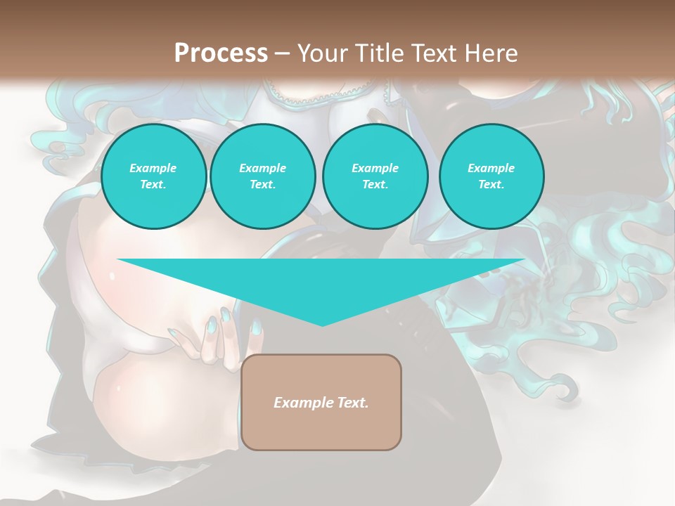 A Woman With Blue Hair And Black Stockings PowerPoint Template