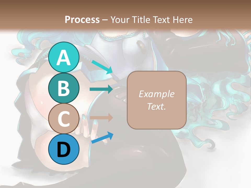 A Woman With Blue Hair And Black Stockings PowerPoint Template