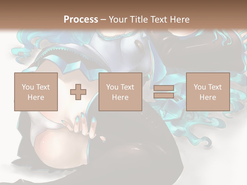 A Woman With Blue Hair And Black Stockings PowerPoint Template