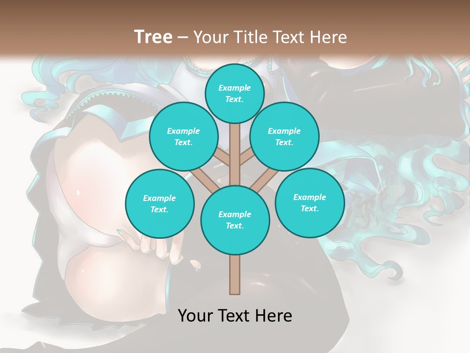 A Woman With Blue Hair And Black Stockings PowerPoint Template