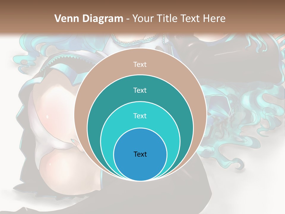 A Woman With Blue Hair And Black Stockings PowerPoint Template