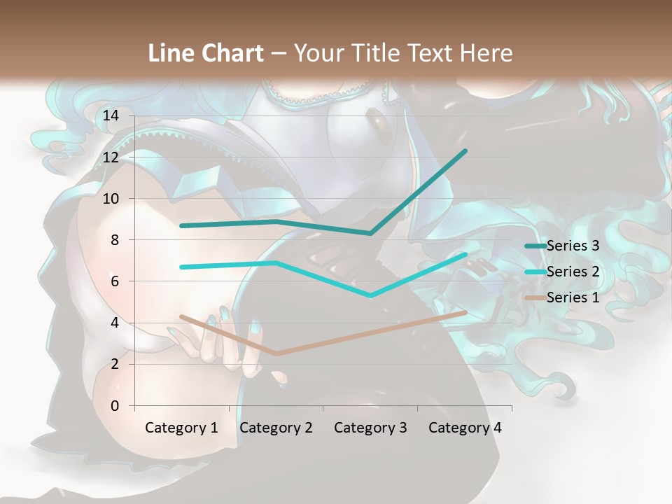 A Woman With Blue Hair And Black Stockings PowerPoint Template