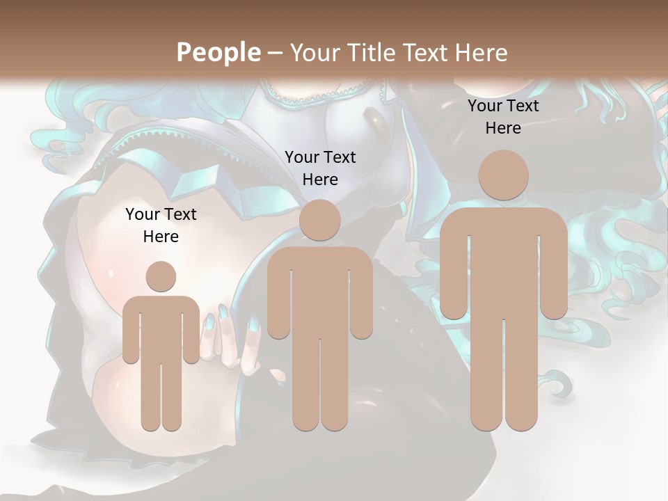 A Woman With Blue Hair And Black Stockings PowerPoint Template