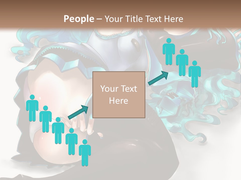 A Woman With Blue Hair And Black Stockings PowerPoint Template