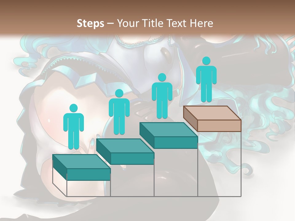 A Woman With Blue Hair And Black Stockings PowerPoint Template